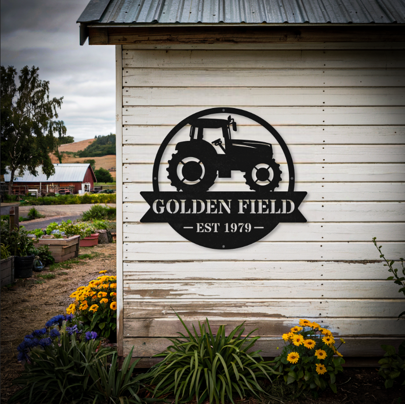 Tractor Sign Farm Wall Decor