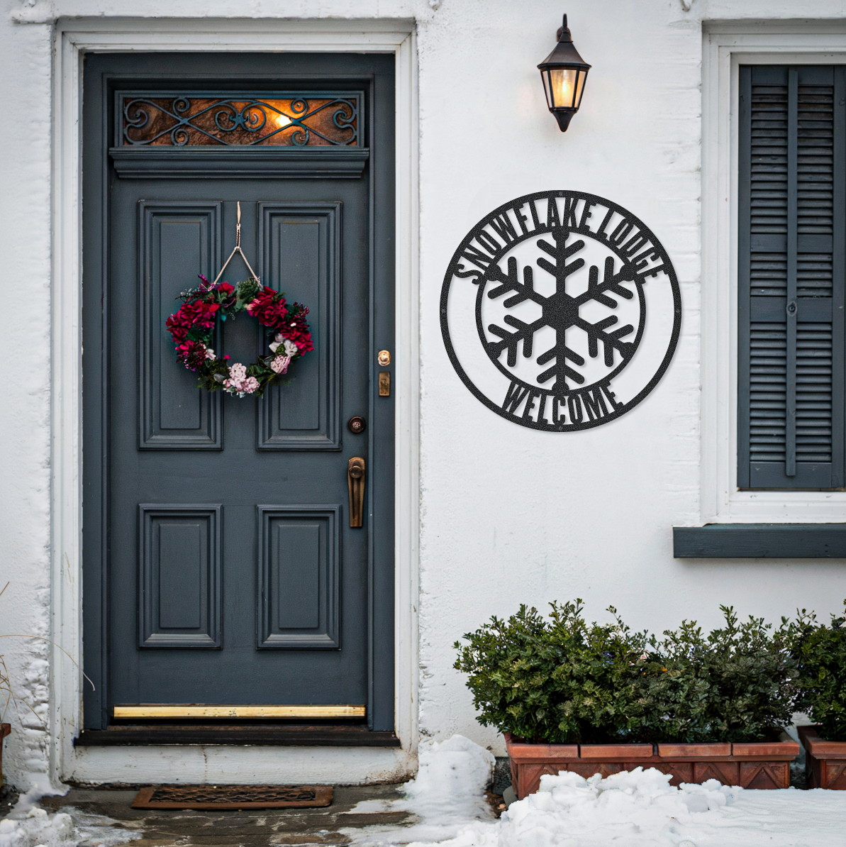 Snowflake Winter Christmas Sign