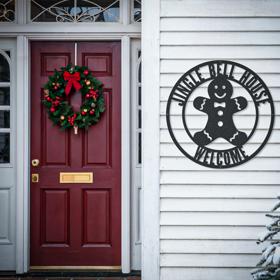 Gingerbread Winter Custom Christmas Sign
