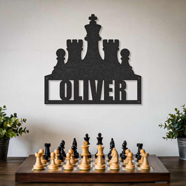 Personalized Name Chess Sign