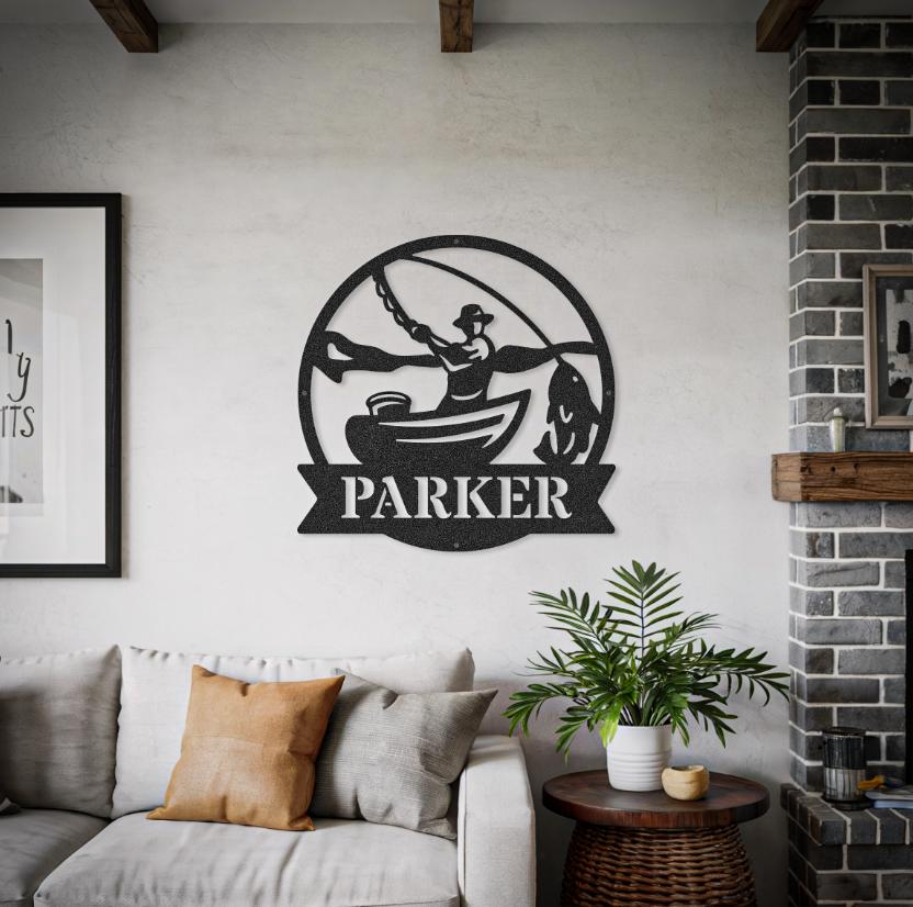 Customized Name Fishing Sign