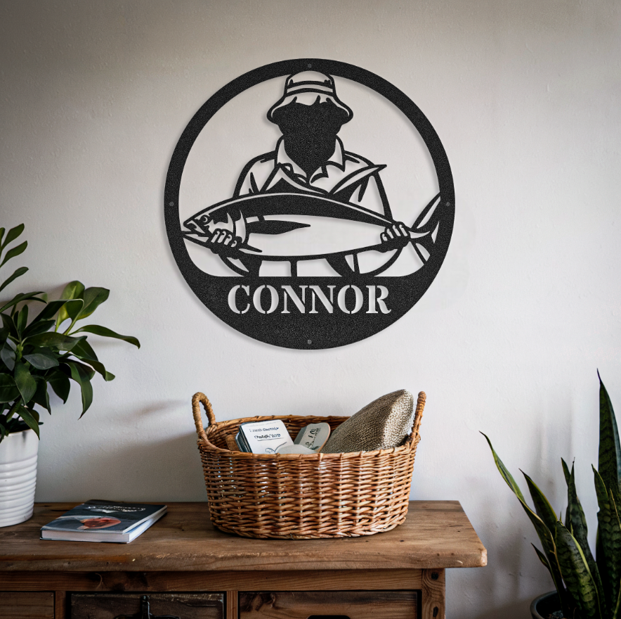 Customized Name Fishing Sign