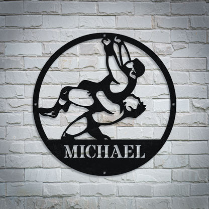 Personalized Name Wrestling Sign