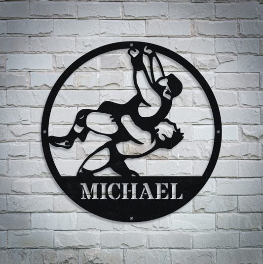 Personalized Name Wrestling Sign