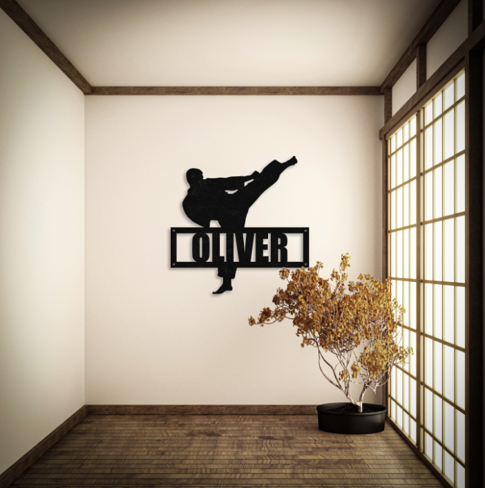 Personalized Name Karate Sign