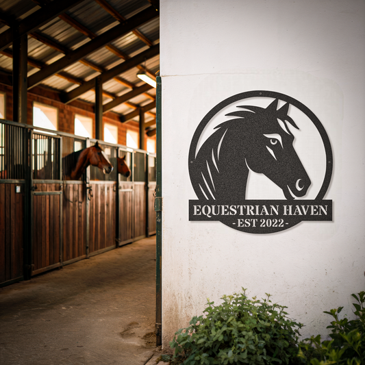 Horse Sign Farm Animal Wall Art