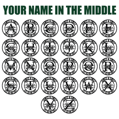 Couple Family Name Monogram