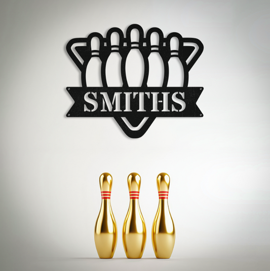 Personalized Name Bowling Sign