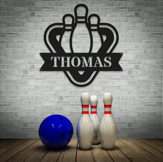 Personalized Name Bowling Sign
