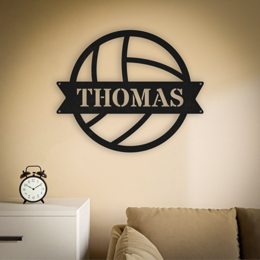 Personalized Name Volleyball Sign