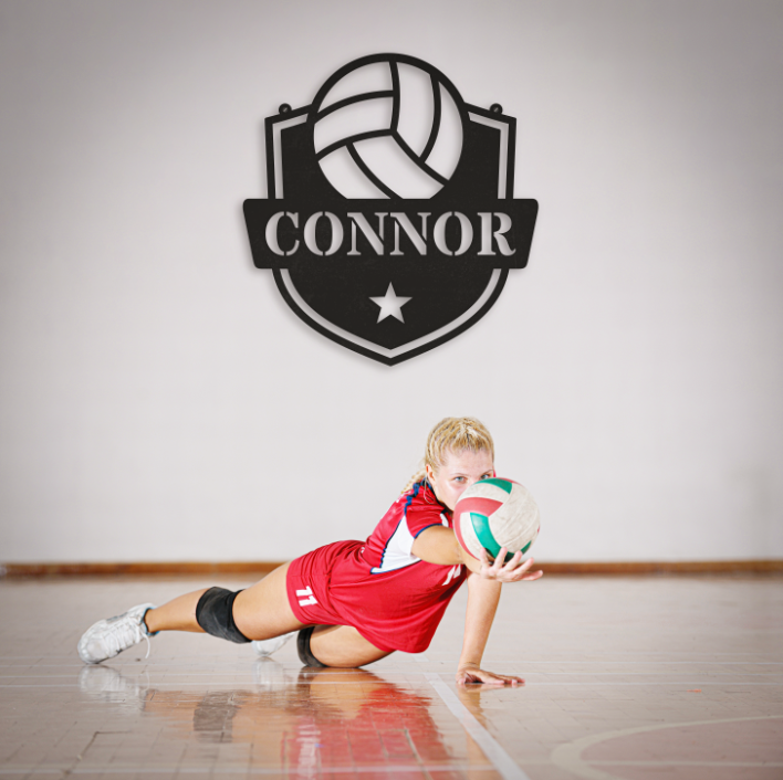 Personalized Name Volleyball Sign