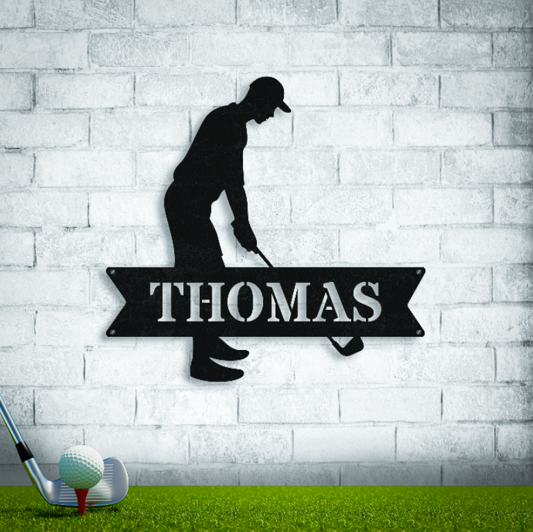 Personalized Name Golf Player Sign