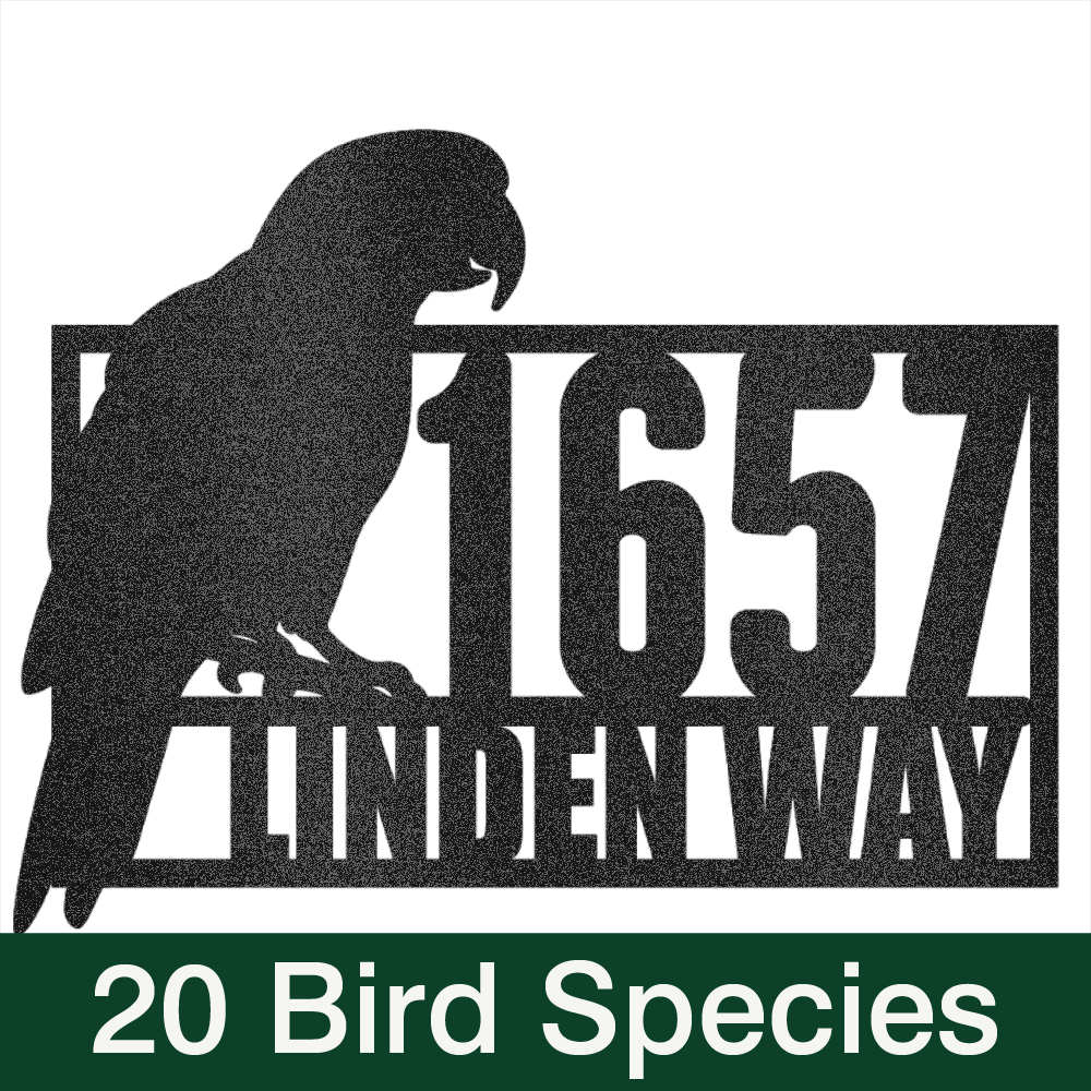 Choose Your Bird Species Home Address Sign