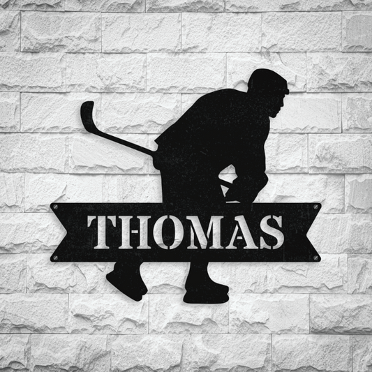 Personalized Name Hockey Player Sign