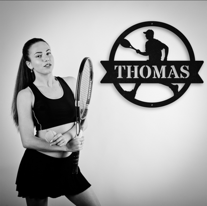 Personalized Name Tennis Player Sign
