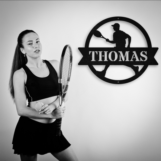 Personalized Name Tennis Player Sign