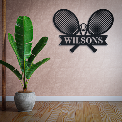 Personalized Name Tennis Sign