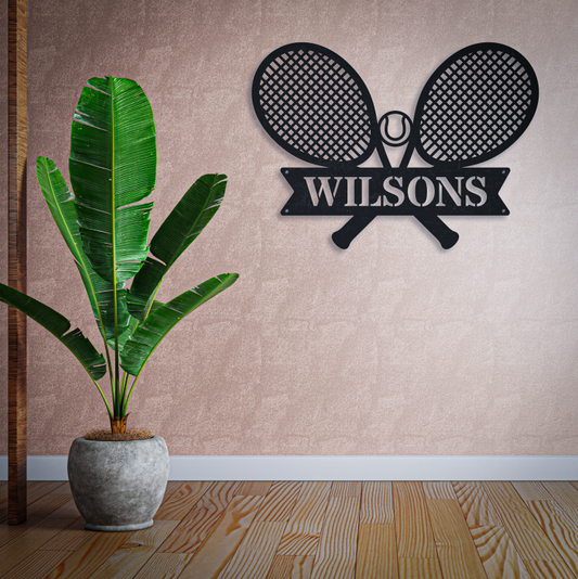Personalized Name Tennis Sign