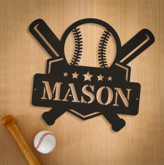 Personalized Name Baseball Sign