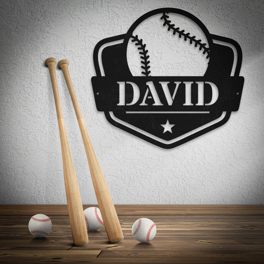 Personalized Name Baseball Sign
