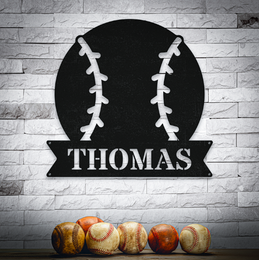 Personalized Name Baseball Sign