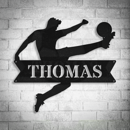 Personalized Name Soccer Player Sign