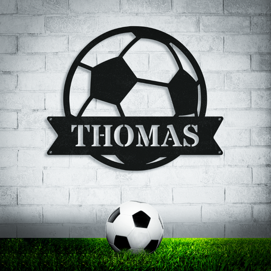 Personalized Name Soccer Ball Sign