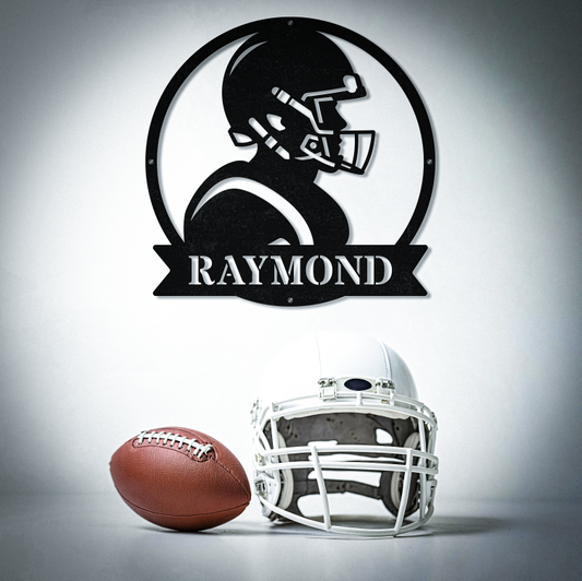 Personalized Name Football Player Sign