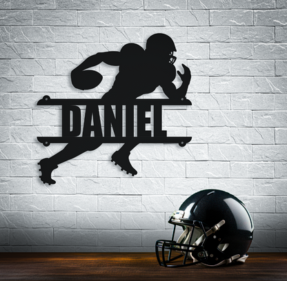 Personalized Name Football Player Sign