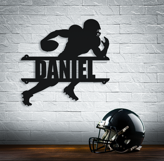 Personalized Name Football Player Sign