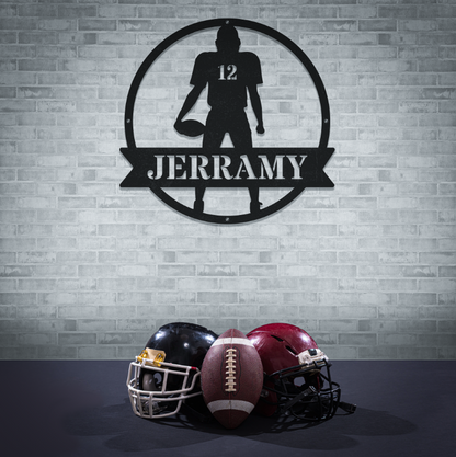 Personalized Name Football Player Sign