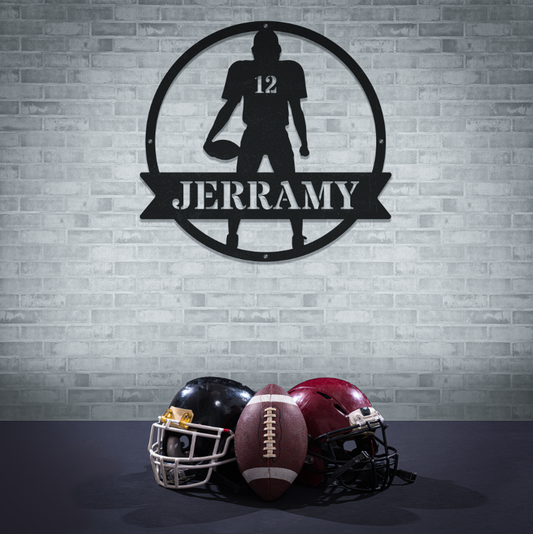 Personalized Name Football Player Sign