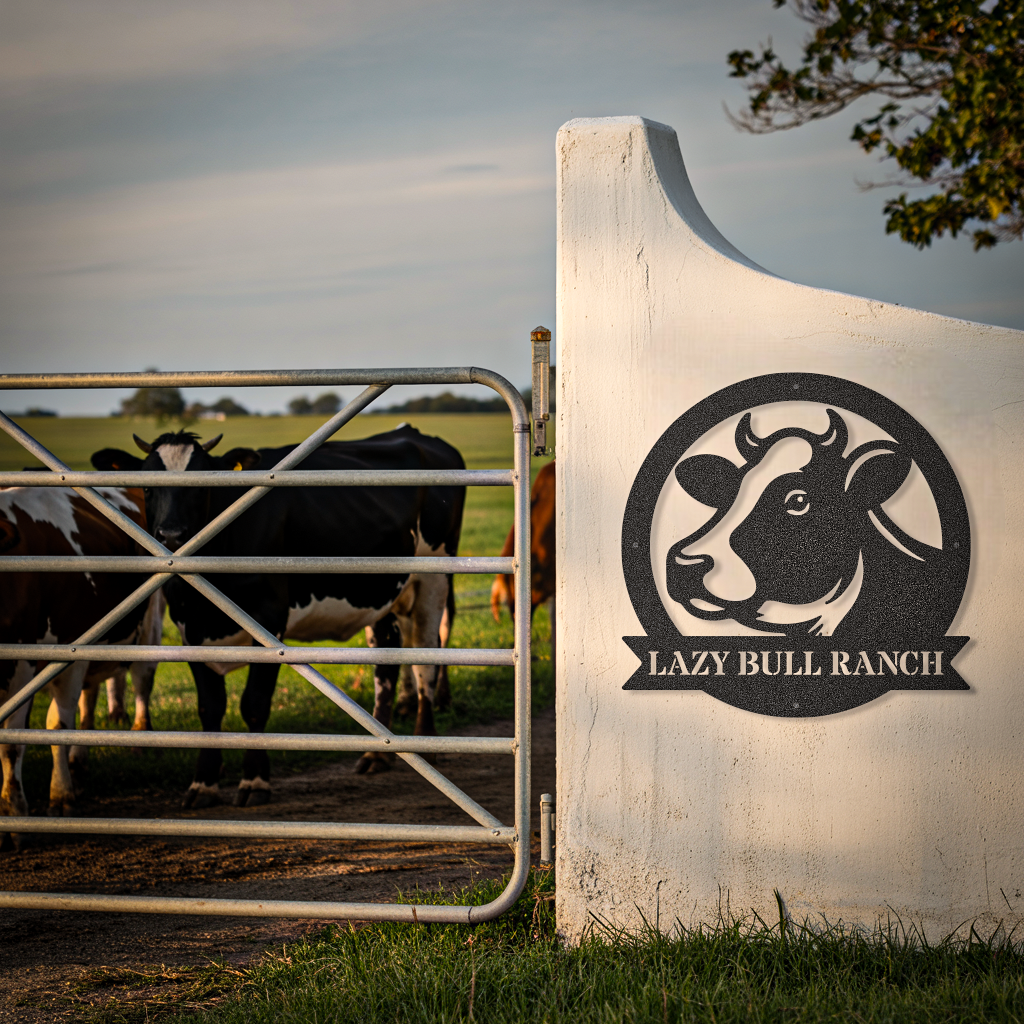 Cow Sign Farm Animal Wall Decor