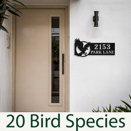 Choose Your Bird Species Home Address Sign