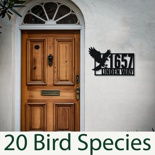 Choose Your Bird Species Home Address Sign