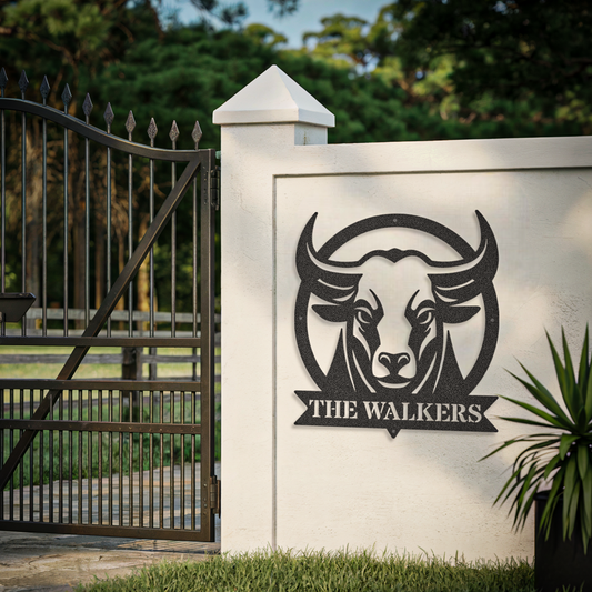 Bull Sign Farm Animal Wall Art