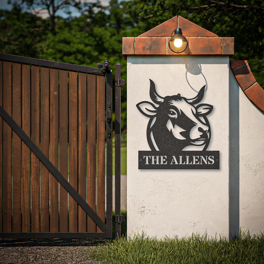 Cow Sign Farm Animal Wall Decor