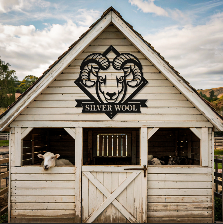Ram Sign Farm Animal Wall Decor