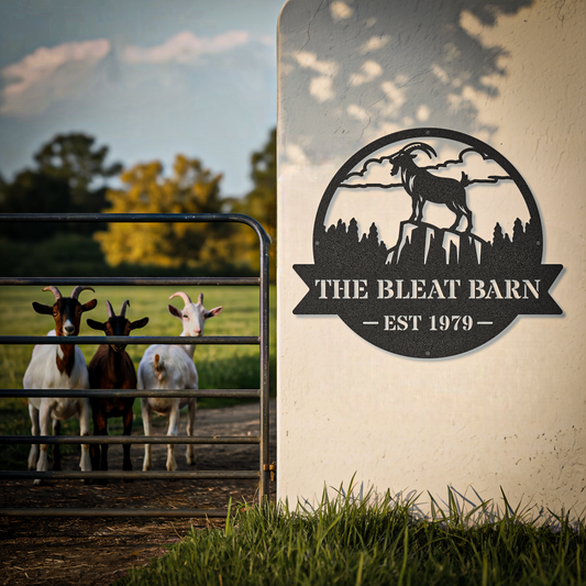 Goat Sign Farm Animal Wall Decor