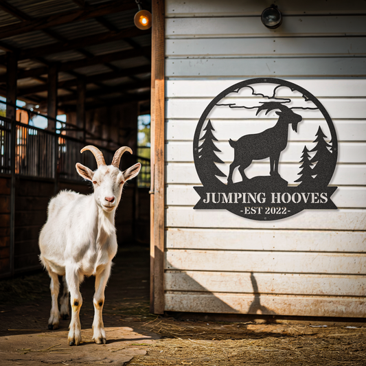 Goat Sign Farm Animal Wall Decor