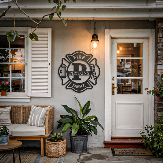 Family Name Firefighter Monogram