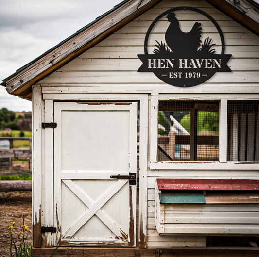 Chicken Coop Sign Farm Animal Wall Art