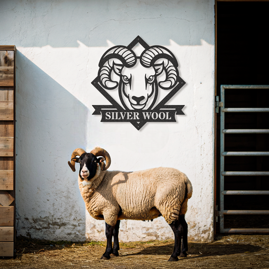 Ram Sign Farm Animal Wall Decor