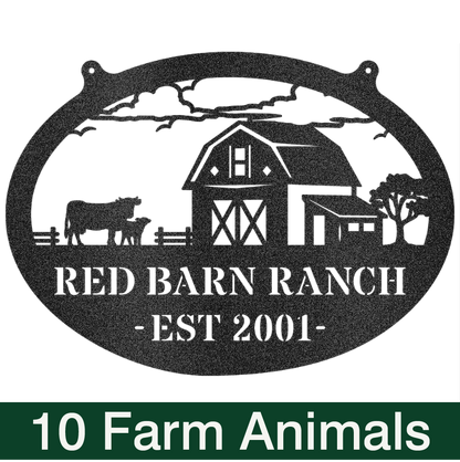 Personalized Sign Choose Your Farm Animal