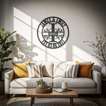 Couple Family Name Monogram