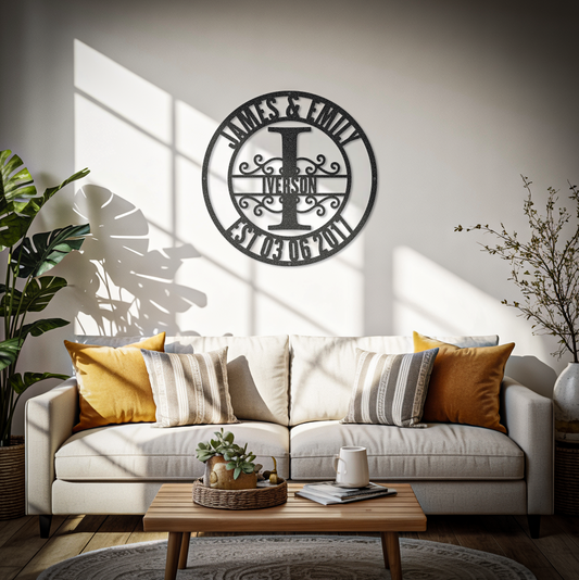 Couple Family Name Monogram