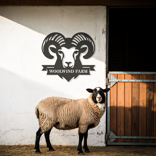 Ram Sign Farm Animal Wall Decor