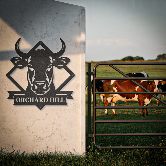 Cow Sign Farm Animal Wall Decor