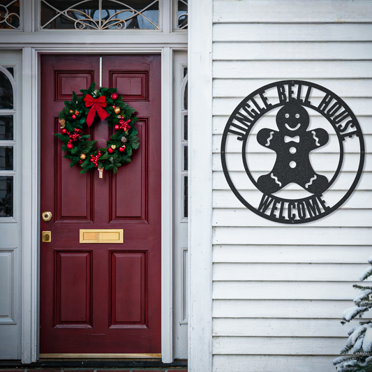 Gingerbread Winter Custom Christmas Sign