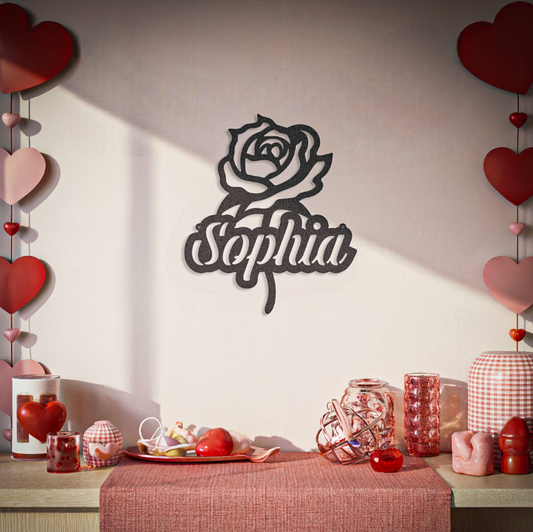 Customized Name Flower Sign